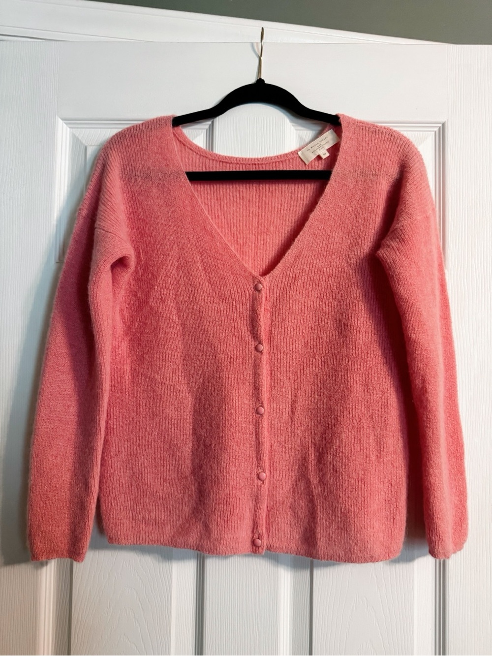 Sezane Barry Cardigan in Candy Pink